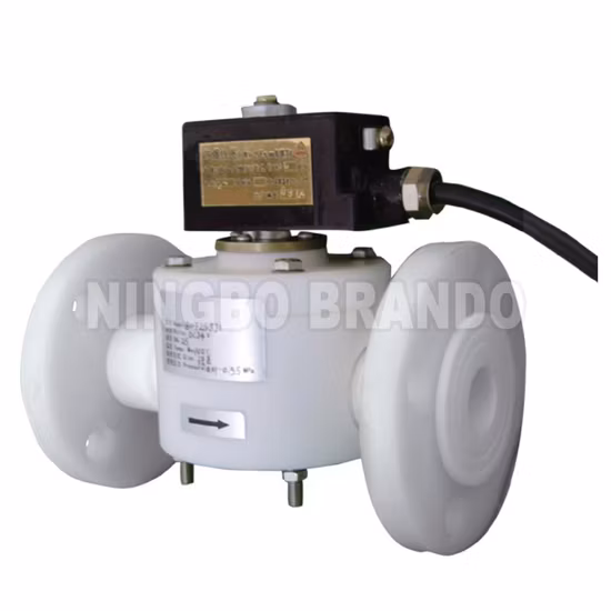 1/2′′ 3/4′′ 1′′ Acid Alkali Chemical Resistant Anti Corrosive PTFE Solenoid Valve 12V 24V 110V 220V
